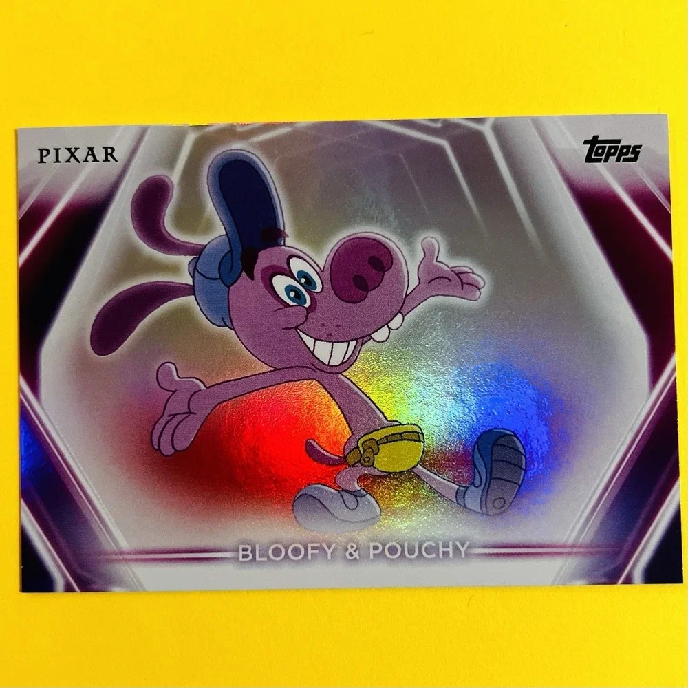 2026 Topps Disney Neon Bloofy & Pouchy‎ #172 Rainbow Refractor Pixar
